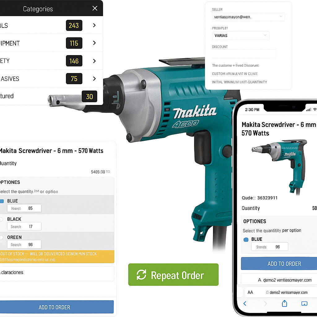 FUNCTIONS FOR HARDWARE WHOLESALER WITH VENTASXMAYOR.COM
