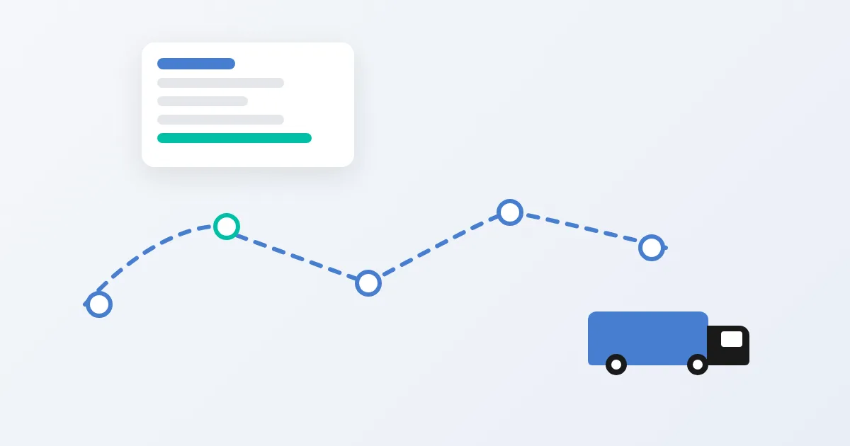 Illustration of wholesale pre-sell: a route with five stores marked, the rep's order sheet and the delivery truck that ships afterwards