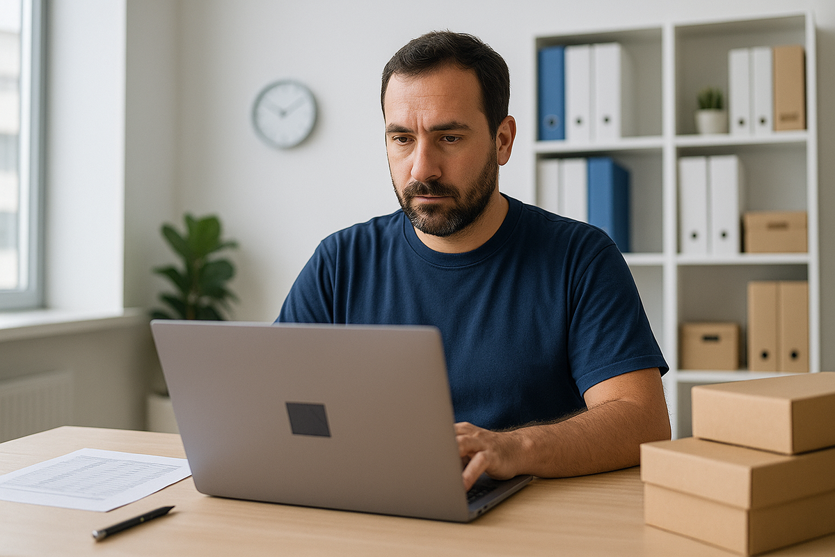 Wholesale store administration panel with real-time reporting