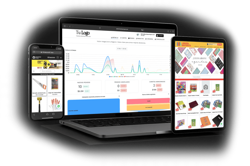 VentasxMayor responsive platform on multiple devices