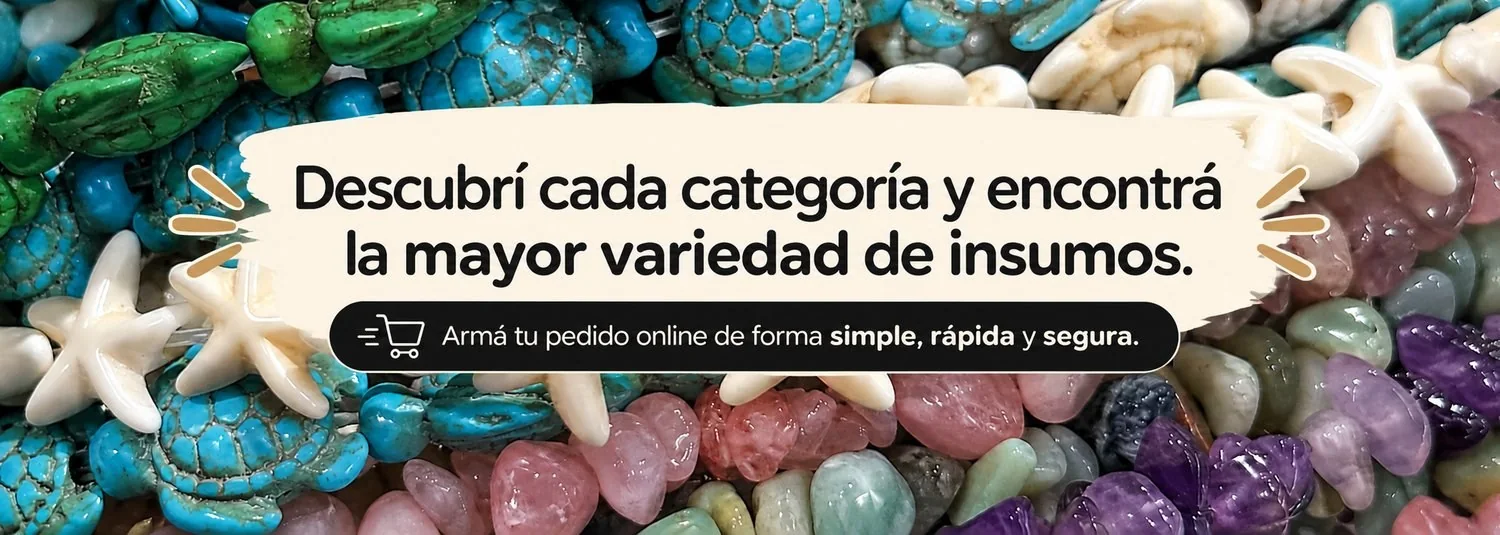 Insumos Bijou wholesale online store, Rosario-based wholesaler with over 9,000 jewelry-making supplies, built with VentasxMayor