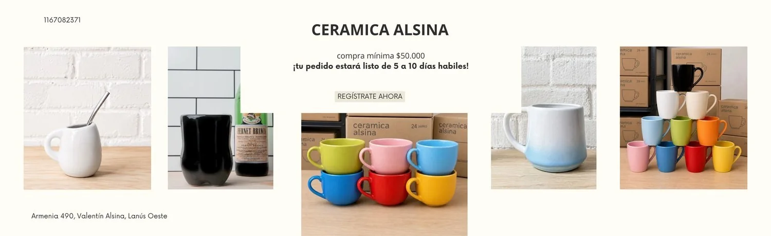 Cerámica Alsina wholesale online store, ceramics and homeware maker selling to retailers, built with VentasxMayor