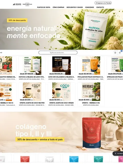 Tienda Vida Plus pharmacy wholesale portal built with VentasxMayor — supplements and natural products with quantity discounts