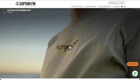 Captain Fin wholesale surf and lifestyle store, built with VentasxMayor