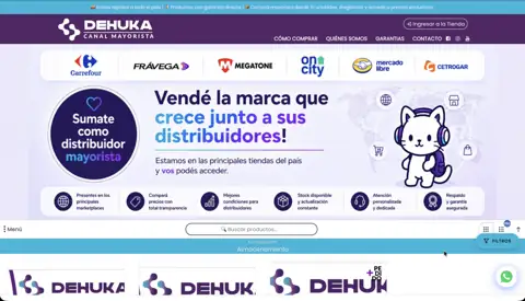 Dehuka wholesale electronics store, built with VentasxMayor