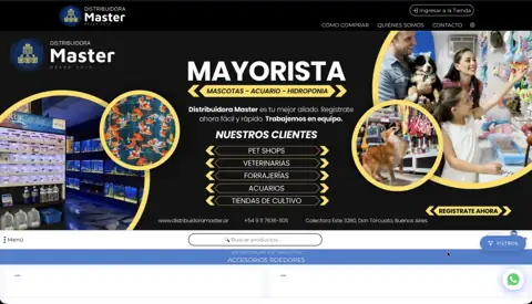 Distribuidora Master wholesale pet supplies store, built with VentasxMayor