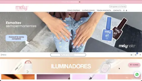 Mely wholesale cosmetics store, built with VentasxMayor