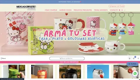 Mercado Diseño wholesale gifts and design store, built with VentasxMayor