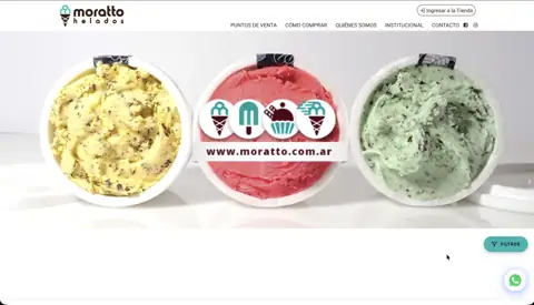 Moratto wholesale ice cream store, built with VentasxMayor