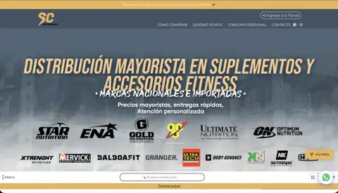 SC Distribuciones wholesale sports nutrition store, built with VentasxMayor