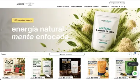 Tienda Vida Plus wholesale natural supplements store, built with VentasxMayor