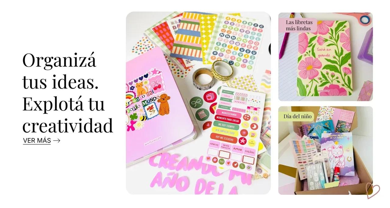 Watermelon banner — creative stationery, notebooks and stickers in bulk, wholesaler selling online with its B2B store built with VentasxMayor