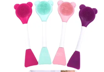 Set of four silicone facial brushes for wholesale cosmetics resale