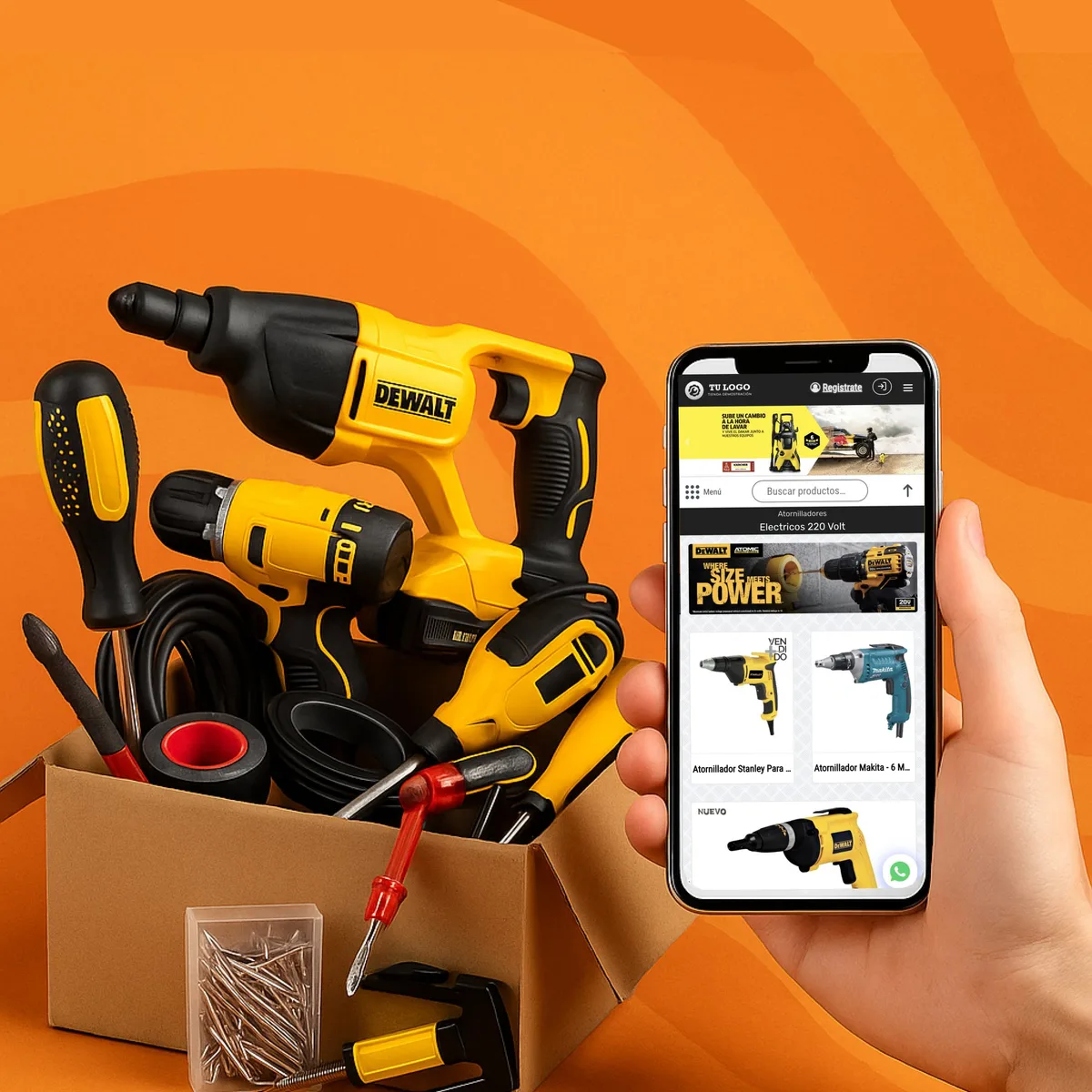 Wholesale hardware demo store made with ventasxmayor.com