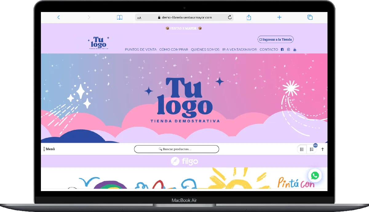 Bookstore demo store made with ventasxmayor.com