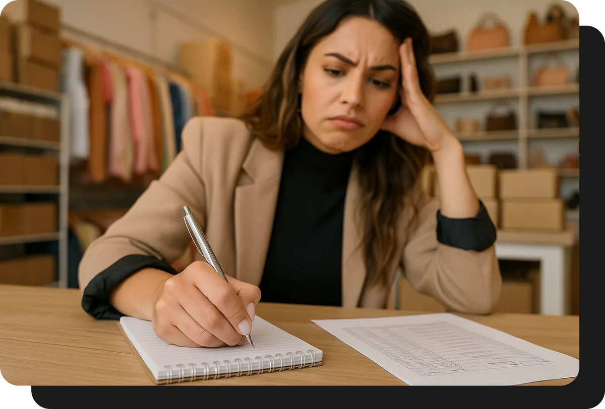 fashion wholesaler taking order by hand without salesxmayor.com