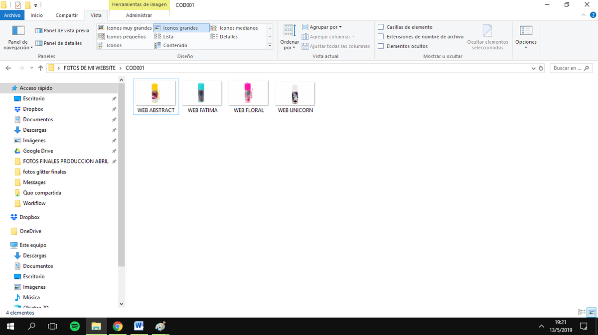 Step 3: Add images inside each folder