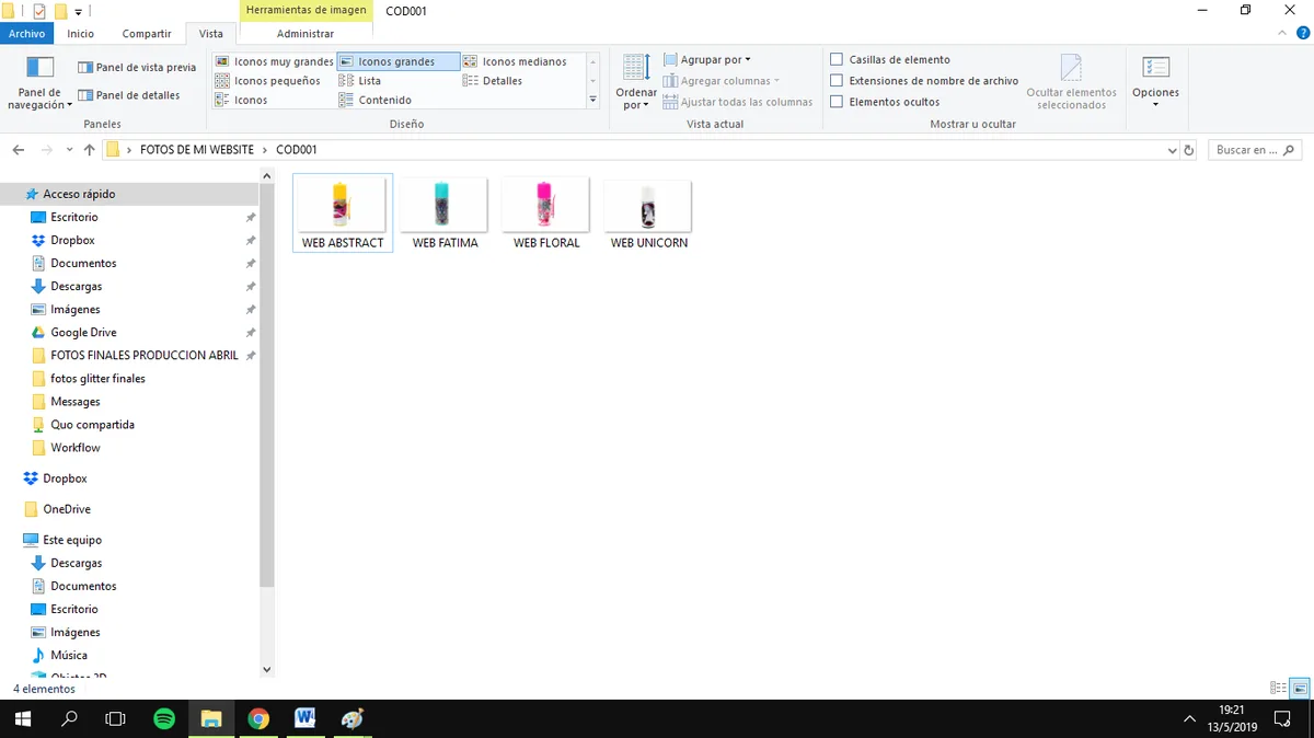 Step 3: Add images inside each folder