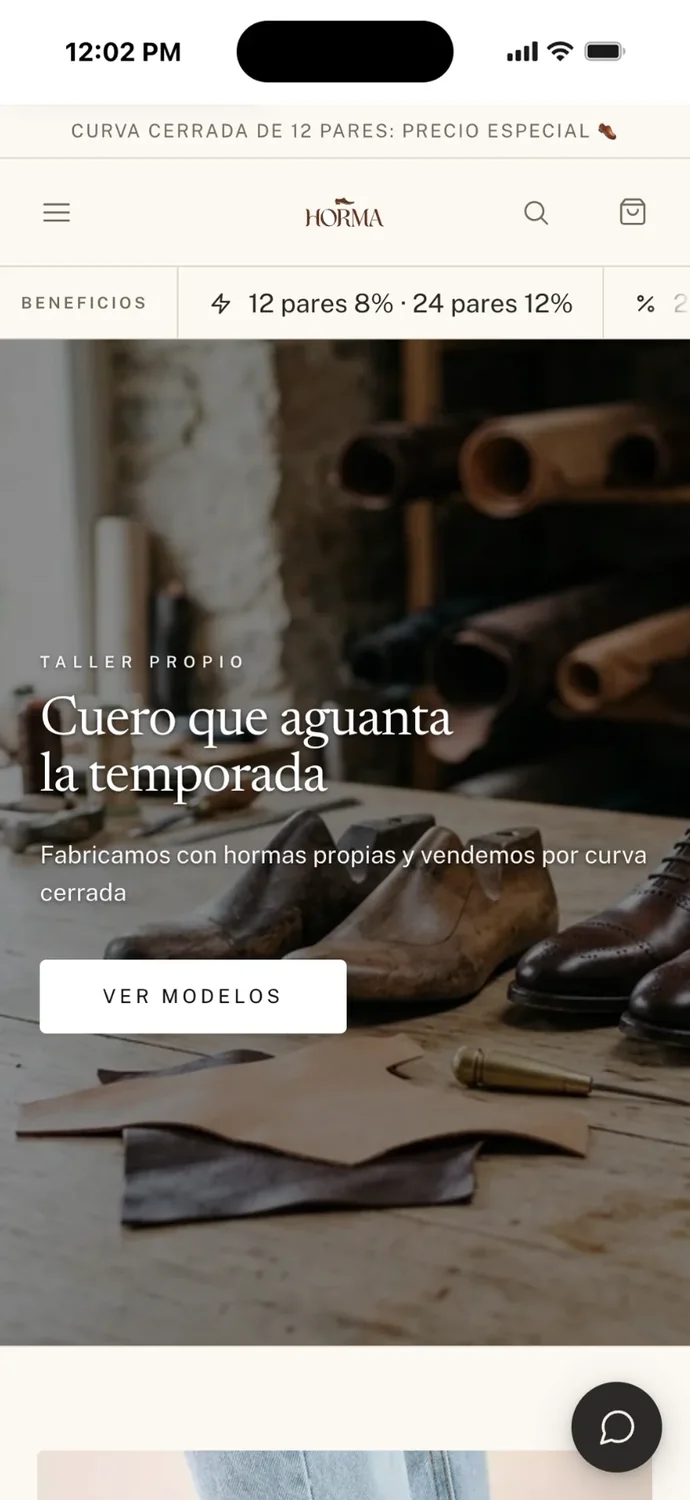 The footwear wholesale store on a phone