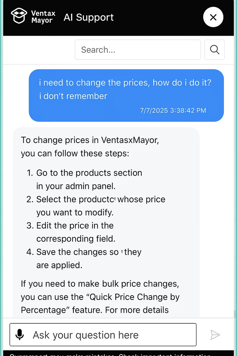 AI-powered technical support and personalized assistance for wholesalers