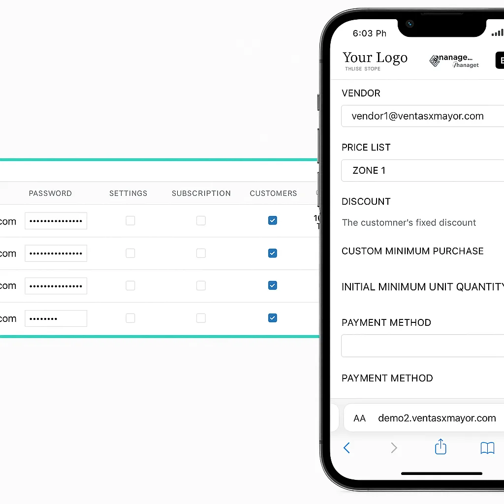 Wholesale sales team management with VentasxMayor